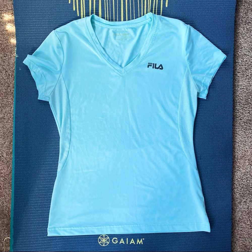 Fila shirt: blue dri-fit shirt